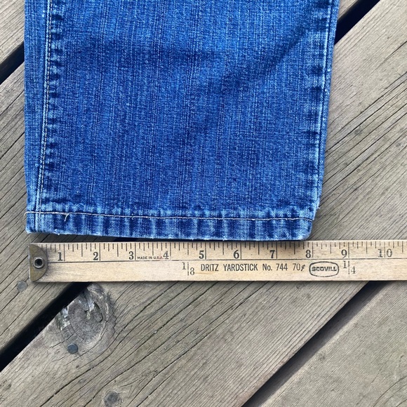 TOMMY HILFIGER Vintage Cropped Wide Leg Jeans Blue Denim Size 8 - Picture 10 of 12
